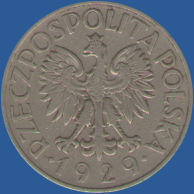 1 злотый Польши 1929 года