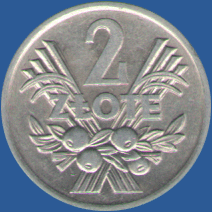 2 злотых Польши 1974 года